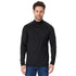 Mann trägt Herren Business Sweater aus 100% Merinowolle in schwarz